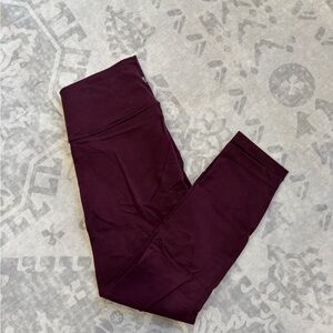 Lululemon Athletica Dark Burgundy Wunder Under Leggings